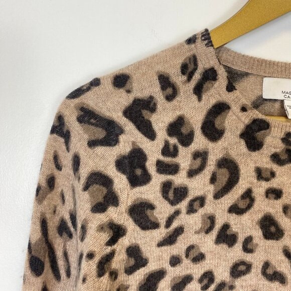 Magaschoni 100% Cashmere Leopard Print Sweater - Picture 4 of 11